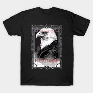 Eagle Bald Eagle Bird Wild Nature Illustration Line Epic Illustration Line Art T-Shirt